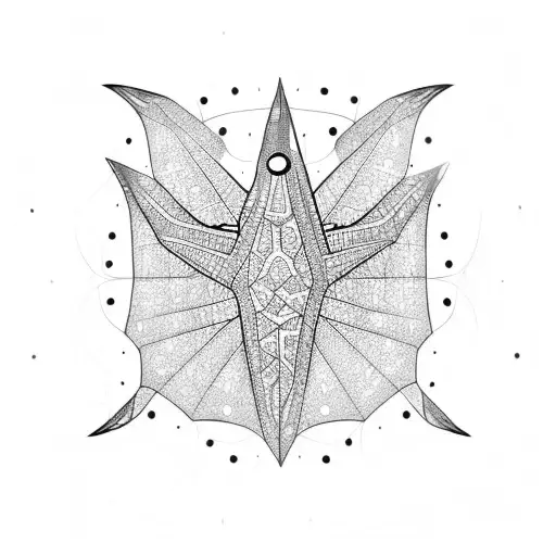 abtract stingray tattoo design idea