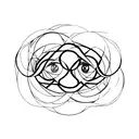 Two faces, duality of gemini tattoo design idea