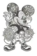 Mickey mouse shaped like tattoo design idea