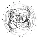 A graceful unalome intertwining with the Pisces constellation, symbolizing spiritual growth and the fluidity of emotions tattoo design idea