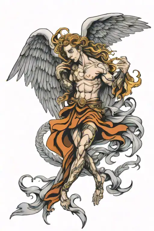 arc angel michael tattoo design idea