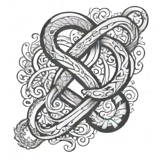 infinity symbol tattoo design idea