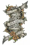 Text March 8 tattoo design idea