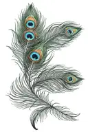 peacock feather tattoo design idea