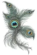 peacock feather tattoo design idea