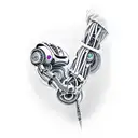 robotic arm tattoo design idea