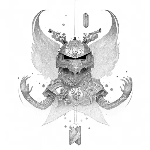 vaudou balloons tattoo design idea