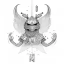 vaudou balloons tattoo design idea