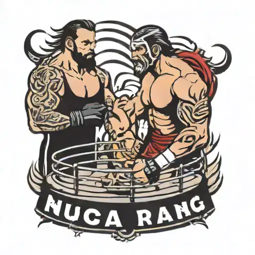 professional wrestling ring tattoo design idea