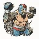 professional wrestling ring tattoo design idea