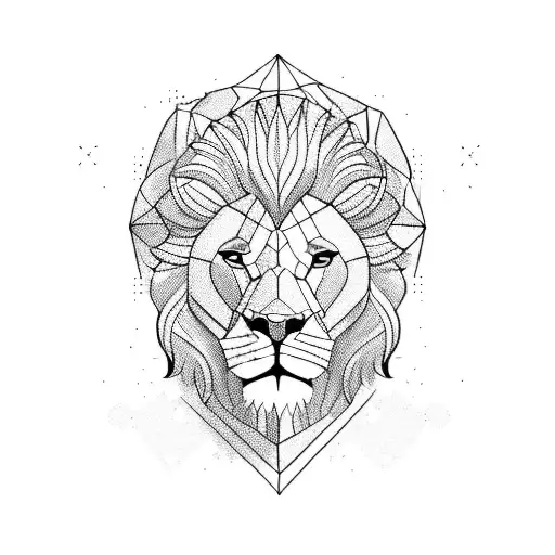 hacker with lion  tattoo design idea