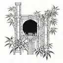 pillars 5 bamboo forest tattoo design idea