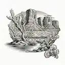 arizona scenery tattoo design idea