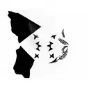Lebanese flag and Italian flag tattoo design idea