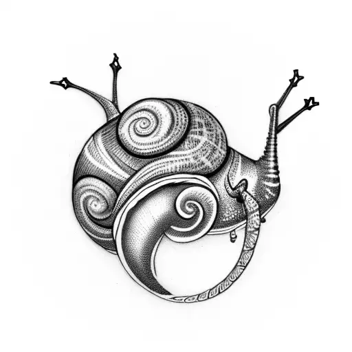 snail  tattoo design idea