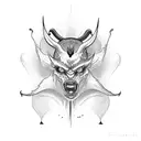drinkglas devil ears tattoo design idea