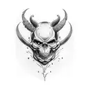 drinkglas devil ears tattoo design idea