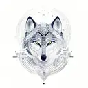 a tribal howling wolf for the shoulder surrounded by a circular aura of tribal designs tattoo design idea