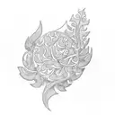 cilantro tattoo design idea