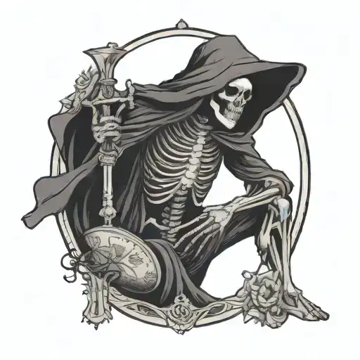 death tarot card tattoo design idea