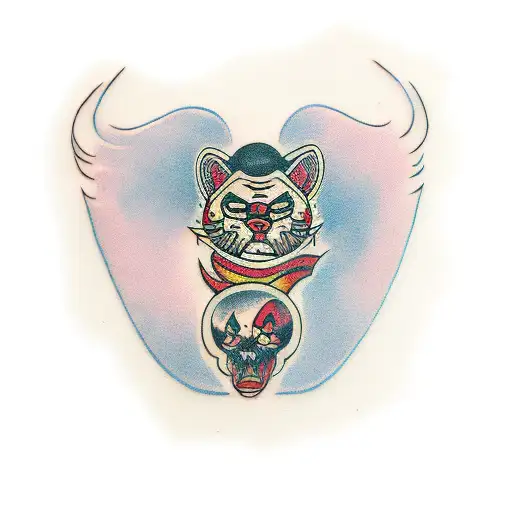 totem gato tattoo design idea