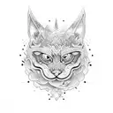 totem gato tattoo design idea