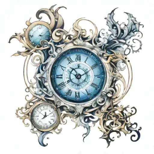 Father Time tattoo design idea