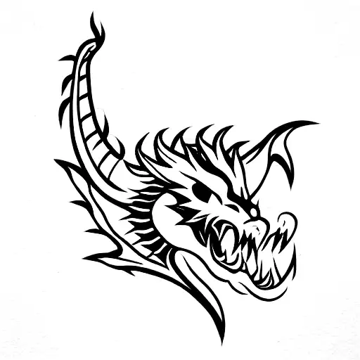 mexican dragon tattoo design idea
