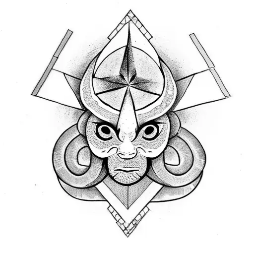 Third Eye with Snake tattoo design idea