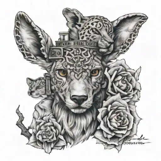 hunter and Hudson names tattoo design idea