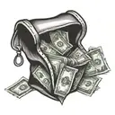 money bag tattoo design idea