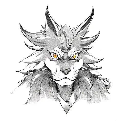 kurama from naruto tattoo design idea