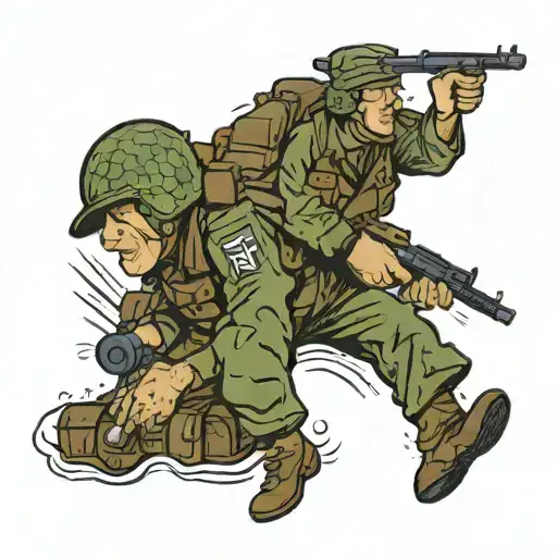 WW2, d day, colourful, the name Harry  tattoo design idea