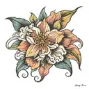 linnea flower tattoo design idea