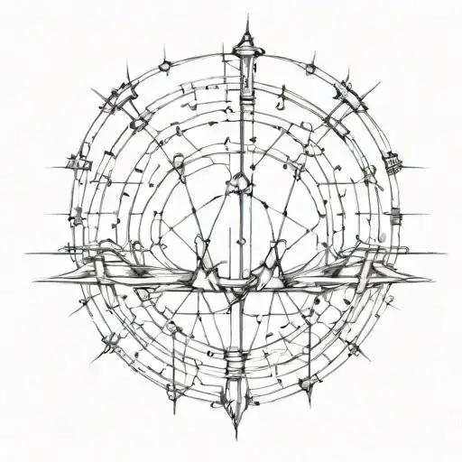 Spiked wire horizontal long tattoo design idea