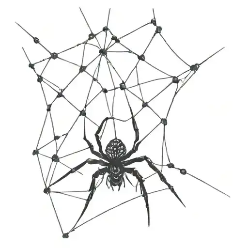 on top there are spikes with a bit of webbing on them, and from these spikes a spider hangs down tattoo design idea