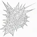 Wire with spikes tattoo design idea