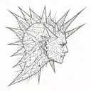 Wire with spikes tattoo design idea