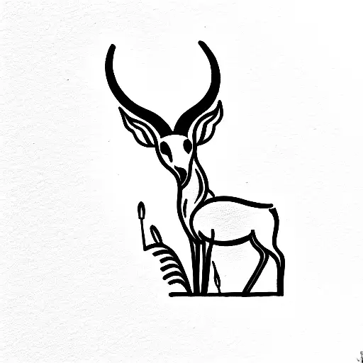 Gazelle tattoo design idea