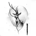 Gazelle tattoo design idea