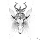 Gazelle tattoo design idea