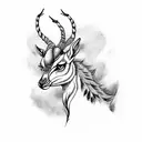 Gazelle tattoo design idea