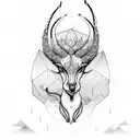 Gazelle tattoo design idea