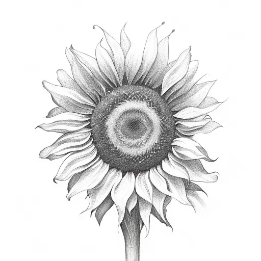 Sunflower with sunglasses tattoo design idea