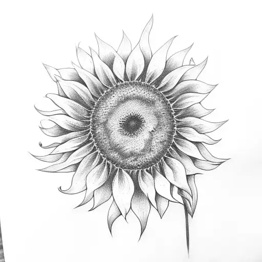 Sunflower with sunglasses tattoo design idea