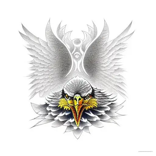 Eagle wings tattoo design idea