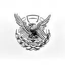 Eagle mexican wings tattoo design idea