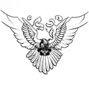 Eagle mexican wings tattoo design idea
