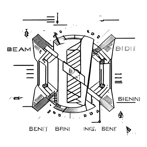 beam bending diagram with the words "Bend; Dont Break" tattoo design idea