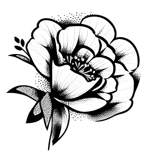 flower garden with carnation, delphinium, aster, and marigold tattoo design idea